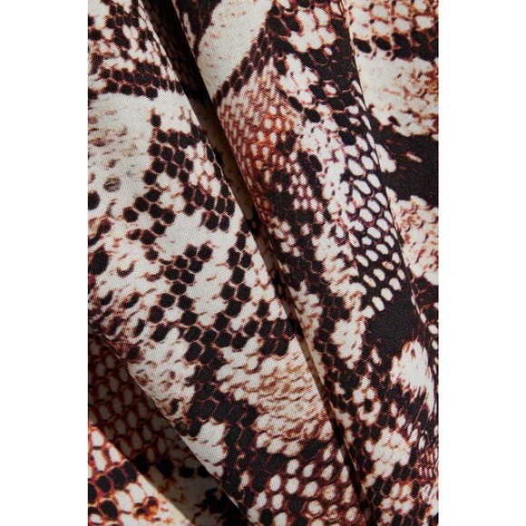 NEW Melissa Obadash Size Large Skirt Elsa Belted Snake Print Voile Maxi Skirt - Picture 4 of 13